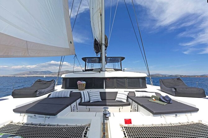 Mykonos Catamaran Premium Day-Sunset Tours 8-flavor Meal & Drinks - Rineia coves and the first swim