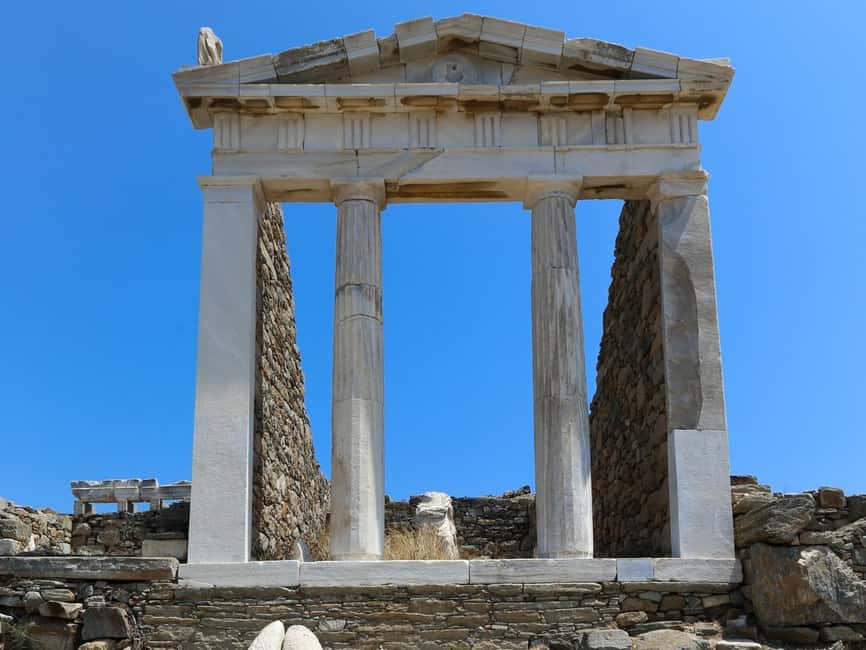 Mykonos Cruise: Prosecco, BBQ, Sailing Demo & Delos Stop - Rhenia is the day’s best water stop
