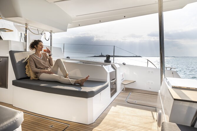 Mykonos: Luxury Catamaran Cruise with Meal, Drinks & Transport - Delos views without a shore visit