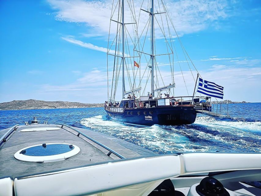 Mykonos: Yacht Cruise to Rhenia and Guided Tour of Delos - Rhenia’s clear-water swimming stop