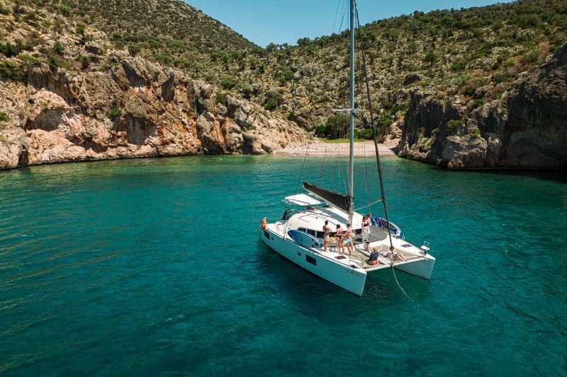 Nafplio: Catamaran Cruise with Meal and Drinks - Setting out opposite Bourtzi Island