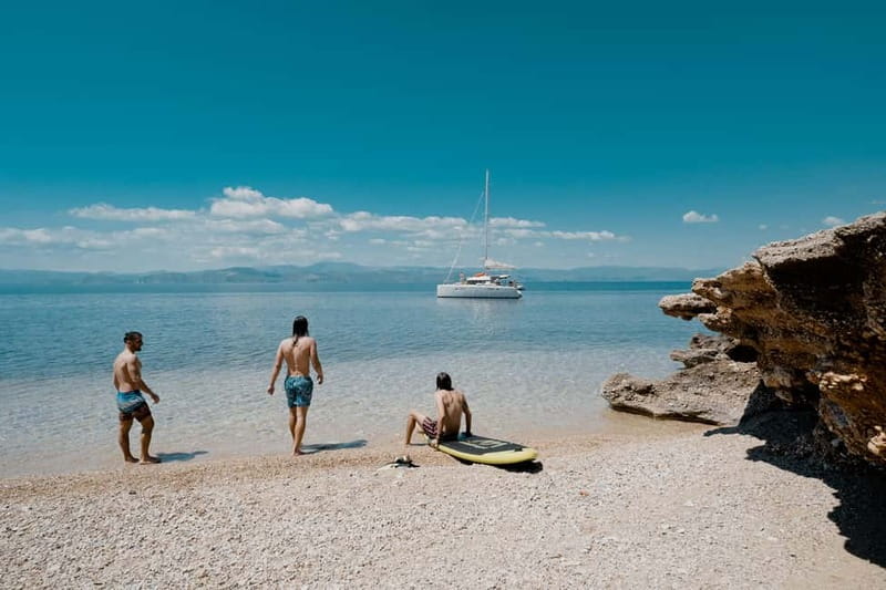 Nafplio: Catamaran Cruise with Meal and Drinks - Daskaleio cave comes first