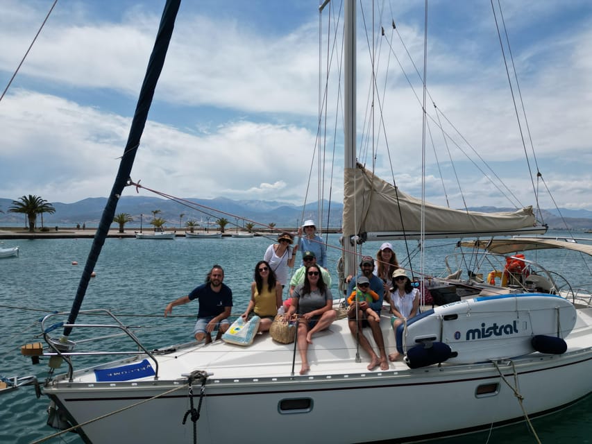 Nafplio Sun Sail Cruises | Semi-Private Half Day | Full Meal - Two or three swim stops near Romvi and Daskalio