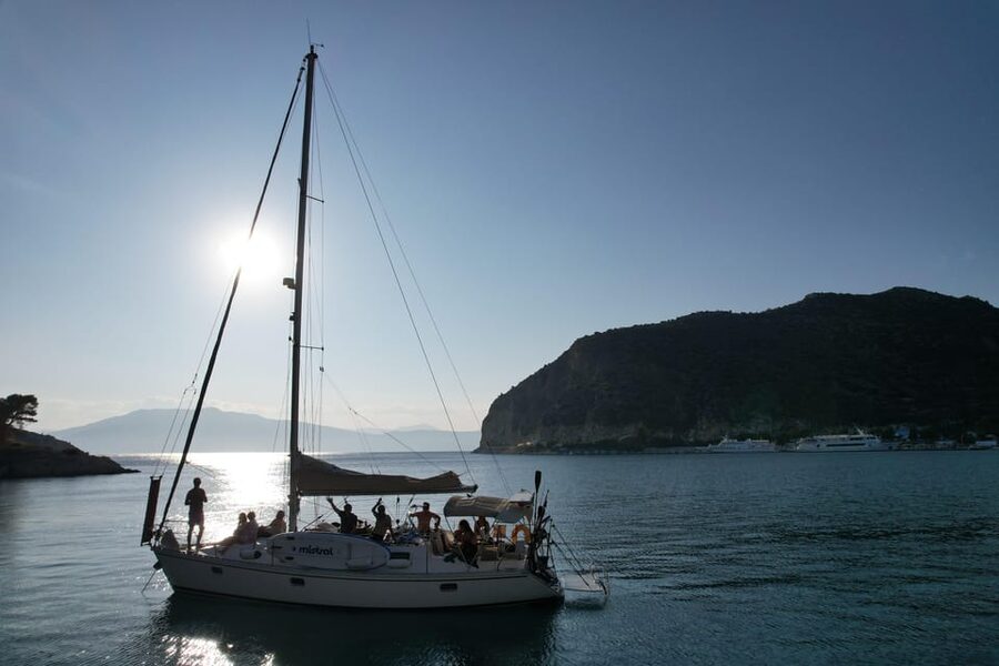 Nafplio Sun Sail Cruises | Semi-Private Half Day | Full Meal - Sailing toward Xiropigado and the Argolic Gulf