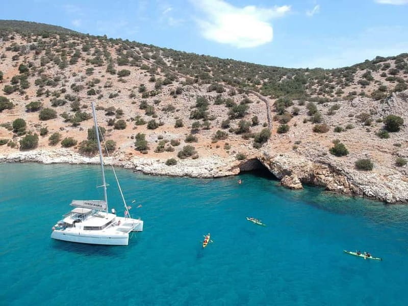 Naxos: Naxos Catamaran Sailing Cruise with Lunch and Drinks - Setting out from Naxos on the Santa Maria