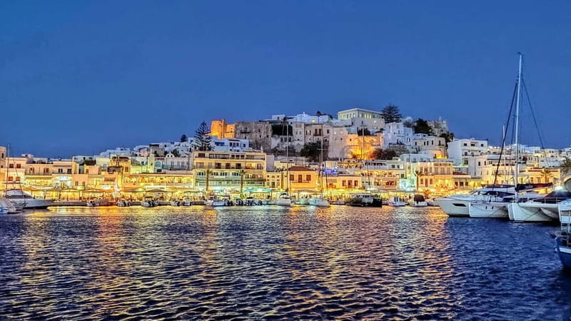 Naxos: Private Sunset Sailing Cruise on a 51-Foot Monohull - Sailing toward the Portara