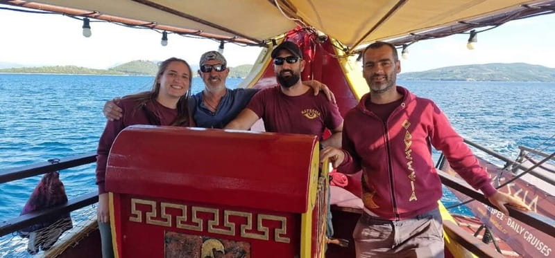 Nydri: Sailing Through History. Daily Cruise with Beach BBQ - Sailing past Skorpios and the Prince’s Islands