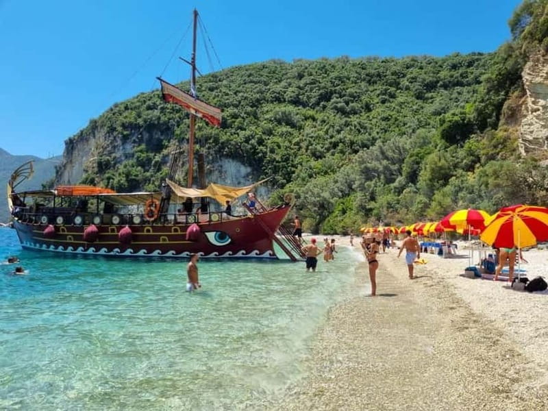 Nydri: Sailing Through History. Daily Cruise with Beach BBQ - The 45-square-meter sail and the boat atmosphere
