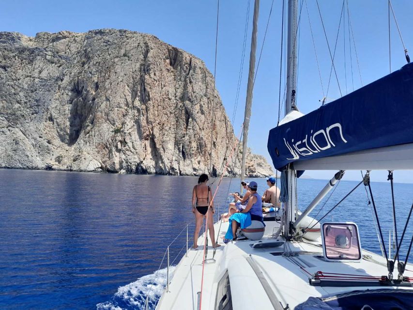 Paros: Full-Day Sailing Yacht Cruise - Rina’s Cave and the first quiet swimming stop