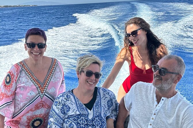 Private Caldera Cruise with Motor Yacht in Santorini - Thirassia and the best meal setting