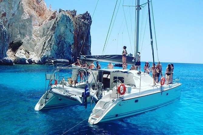 Private Catamaran Half Day Afternoon Cruise with Sunset: Kleftiko - Key points about this Milos sunset cruise