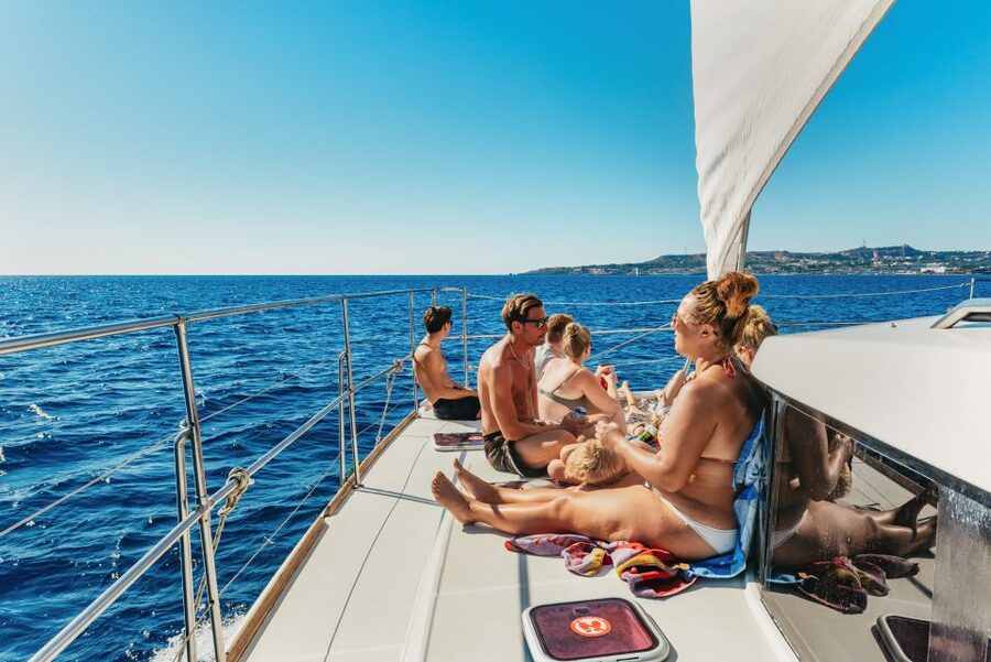 Rhodes: All-Inclusive Catamaran Cruise with Lunch and Drinks - Kallithea Springs for the Final Swim