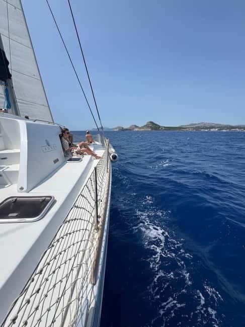 Rhodes: All inclusive Catamaran Escape with Lunch & Drinks - Anthony Quinn Bay, the dramatic first swim