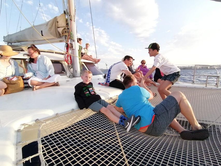 Rhodes: Sailing Catamaran Day Cruise with food and drinks - The 75-minute sail toward Kallithea Springs