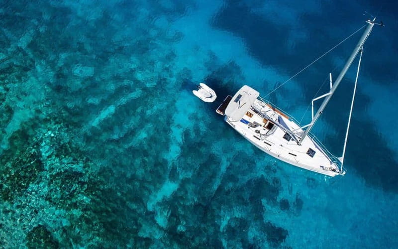 Rhodes: Sailing Yacht Cruise with Food & Drinks (SmallGroup) - Ladiko Bay: lunch, photos, and a second pause