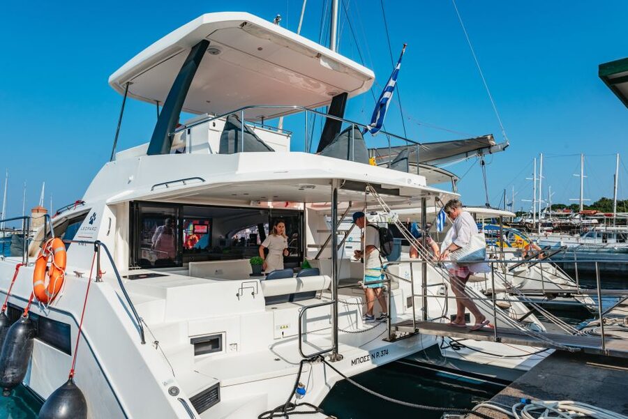 Rhodes: Sunset Catamaran Cruise with Dinner Buffet & Drinks - The 45-minute ride along Rhodes east coast