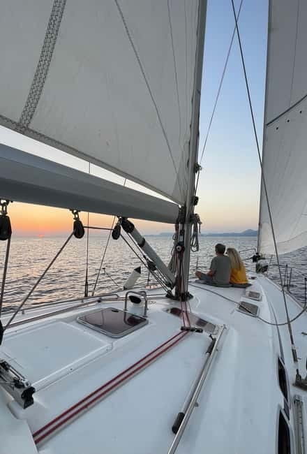 Rhodes: Sunset Catamaran Cruise with Snack, Fruits & Drinks - The 45-minute ride along Rhodes’ coast
