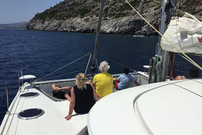 Sailing Catamaran day cruise - Rhodes with lunch & drinks - Lunch on board keeps the day easy