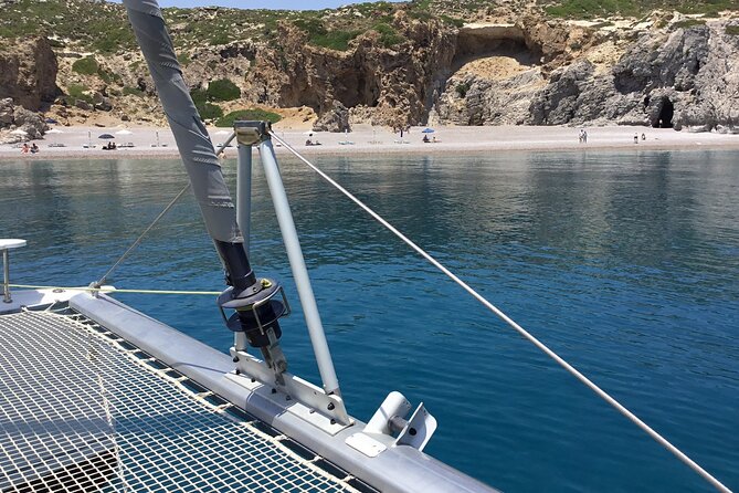 Sailing Catamaran day cruise - Rhodes with lunch & drinks - Space, comfort, and the family question
