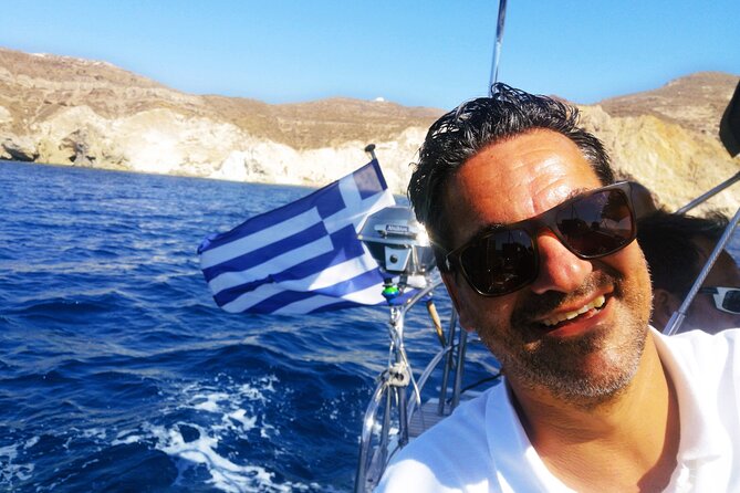 Sailsational Luxury Santorini Catamaran Sunset Cruise with Dinner - Into the caldera and toward the volcano