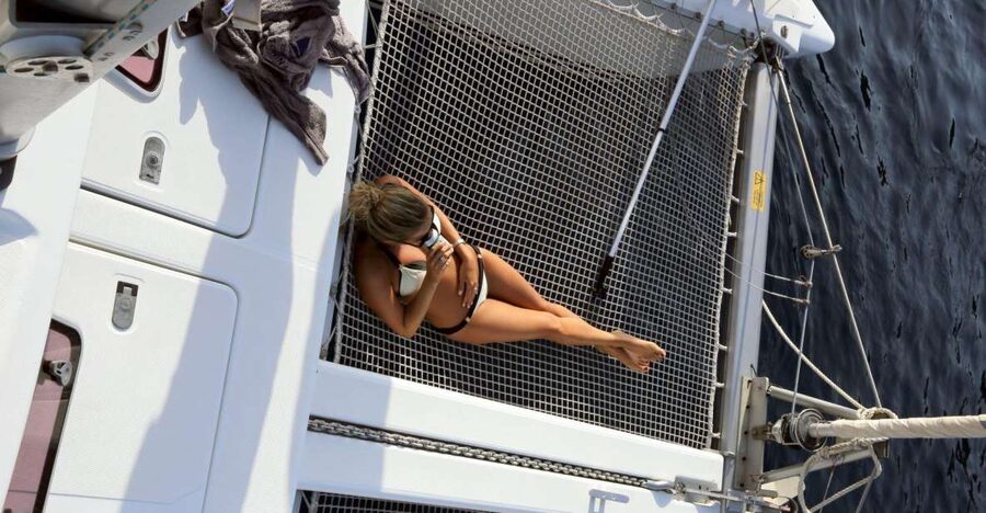 Santorini: 7-Hour Private Catamaran Cruise with Food & Drink - The cruise at a glance
