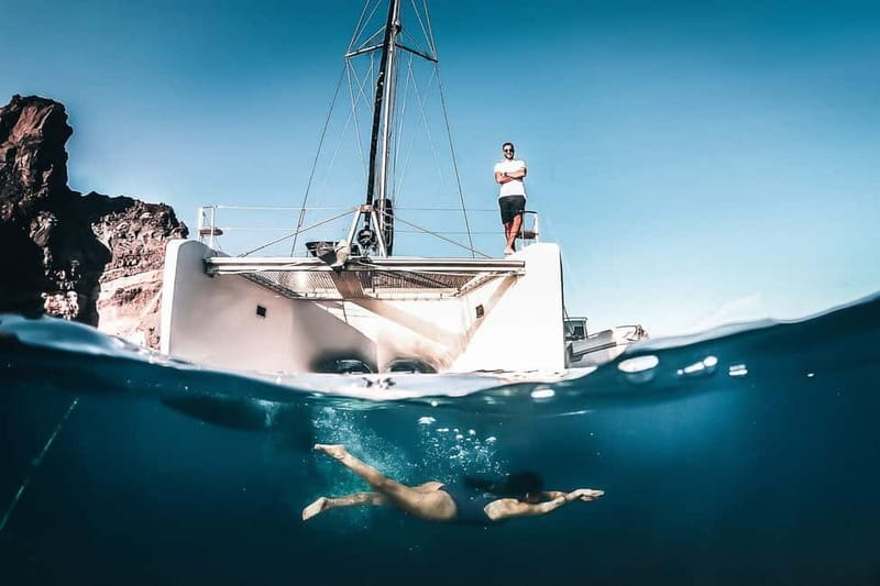 Santorini: All-Inclusive Private Catamaran Experience - Key points at a glance