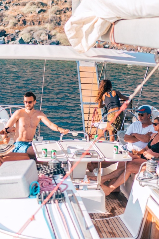 Santorini Caldera: Morning Sailing Cruise with Meal - Pickup from six Santorini areas