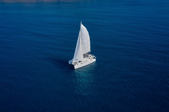 Santorini: Caldera Private Catamaran Cruise with Meal & Drinks - Nea Kameni, sulfur water, and the one-hour lunch stop