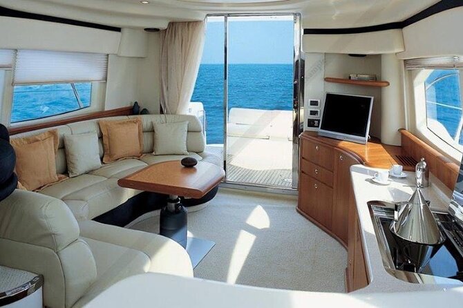 Santorini Caldera: Private Flybridge Yacht Experience - Nea Kameni offers the warm-water moment