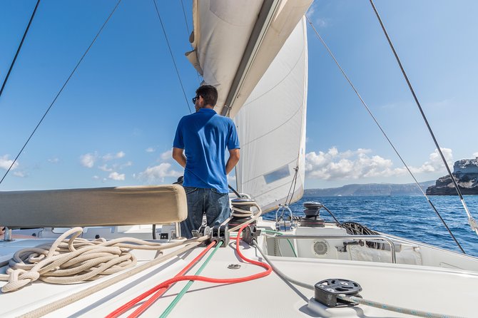 Santorini Caldera Sailing Tour with BBQ Lunch and Drinks - Why the caldera is best seen from a catamaran