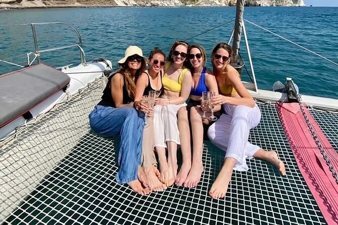 Santorini Catamaran Cruise – 5-Hour Private Sailing Experience - Red Beach: your first swim stop
