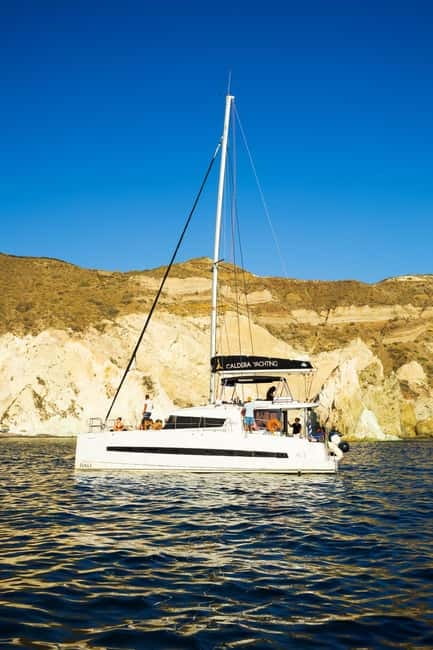 Santorini: Catamaran Cruise with Fresh Meal & Open Bar - What to expect at the volcanic hot springs
