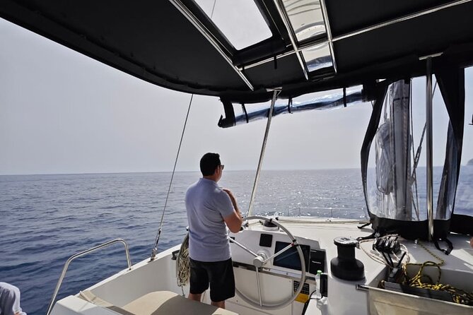 Santorini Catamaran Cruise with Meal and Drinks - The crew makes the private format work
