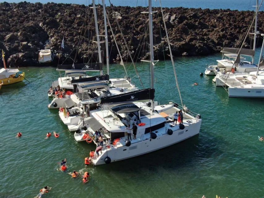 Santorini: Catamaran Cruise with Meal & Open Bar - Practical tips before you go