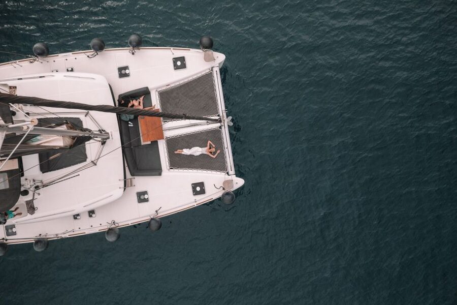 Santorini Catamaran Cruise with Swimming, Meal and Open Bar - Akrotiri Lighthouse and the caldera