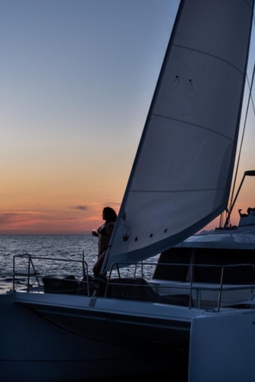 Santorini Catamaran Sunset Skyline Cruise - Setting out from Vlychada Marina