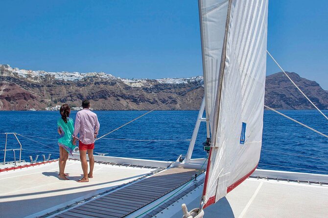 Santorini Cruise on Catamaran with BBQ & Open Bar - Why seeing Santorini from a catamaran changes the day