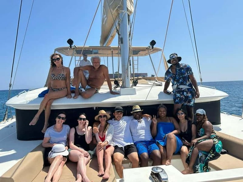 Santorini: Luxury Catamaran Cruise with Lunch, BBQ & Drinks - What the $129 price really covers