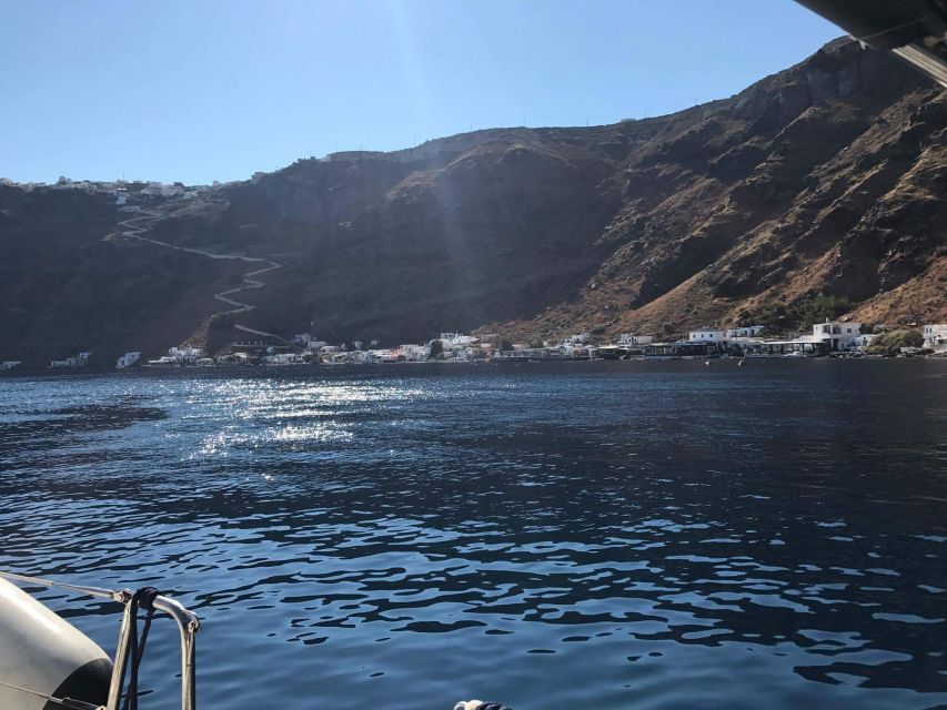 Santorini: Private 5-Hour Sunset Sailing Tour with Dinner - Dinner With the Villages Above You