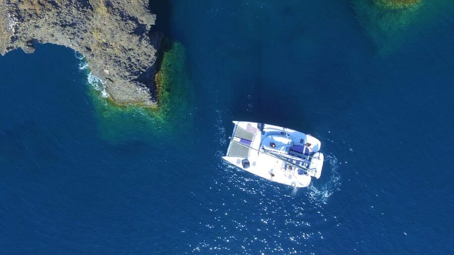Santorini: Private Catamaran Cruise with Food & Drinks - What to bring and what can change