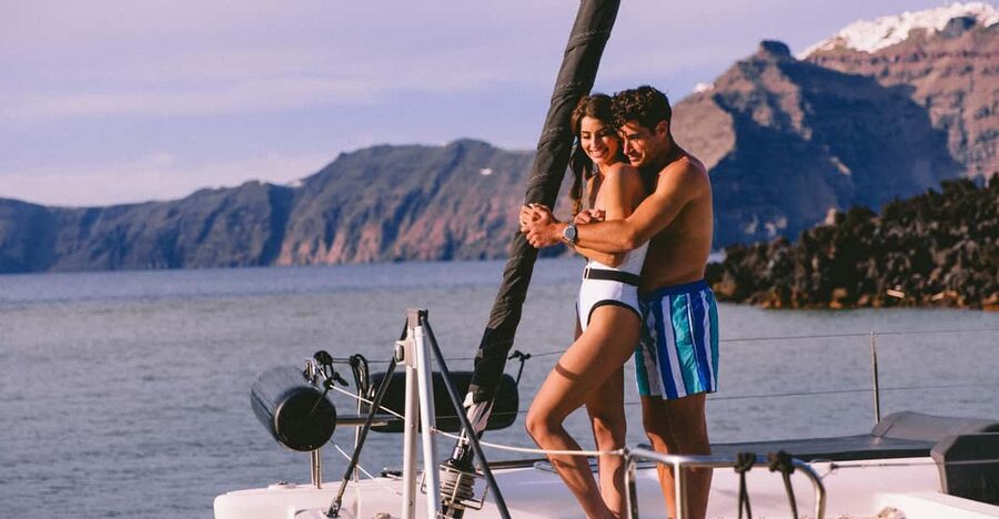 Santorini: Private Catamaran Tour with BBQ Meal and Drinks - Why seeing Santorini by catamaran matters
