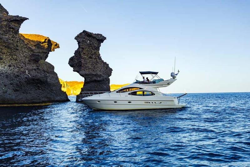 Santorini: Private Yacht Experience of Timeless Elegance - From Santorini pickup to Vlychada Marina