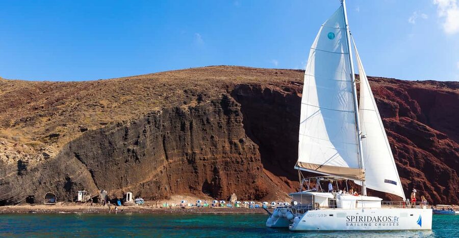 Santorini: Sailing Catamaran Cruise with BBQ and Drinks - Why Santorini is better from the sea