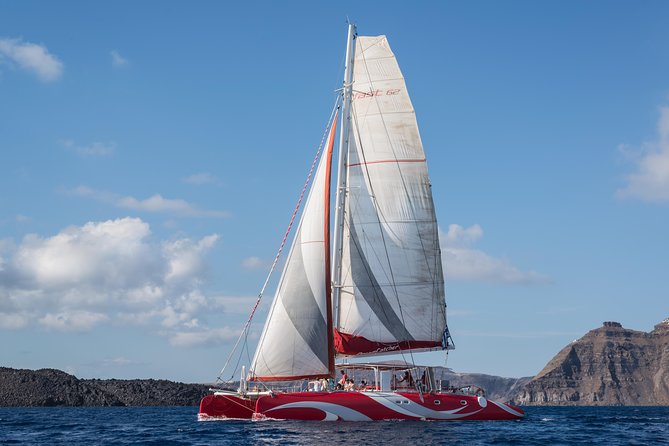 Santorini Sailing Dream Catcher with BBQ Lunch and Drinks - Why Santorini looks better from a catamaran