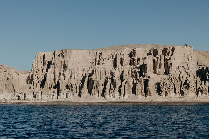 Santorini Semi-private Morning or Sunset Volcano Sailing Tour - Vlychada’s white volcanic cliffs
