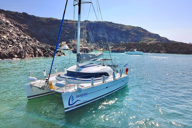 Santorini: Special Occasions Catamaran Cruise, All Inclusive - Palea Kameni and the hot springs