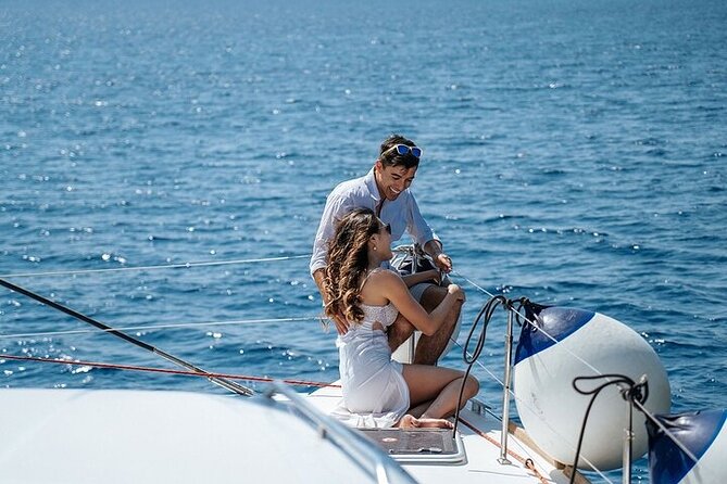 Semi Private Santorini Catamaran Tour - Nea Kameni: two hours for swimming and snorkeling