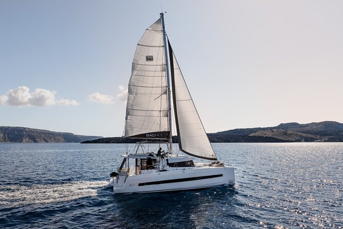 Shared Catamaran Half Day Cruise in Santorini - Red Beach and Santorini’s famous red rock
