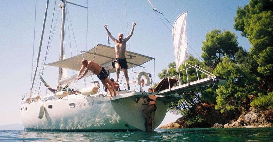 Skiathos: Day-Sailing Tour with Lunch on Board - Leaving Skiathos for a quieter Aegean day
