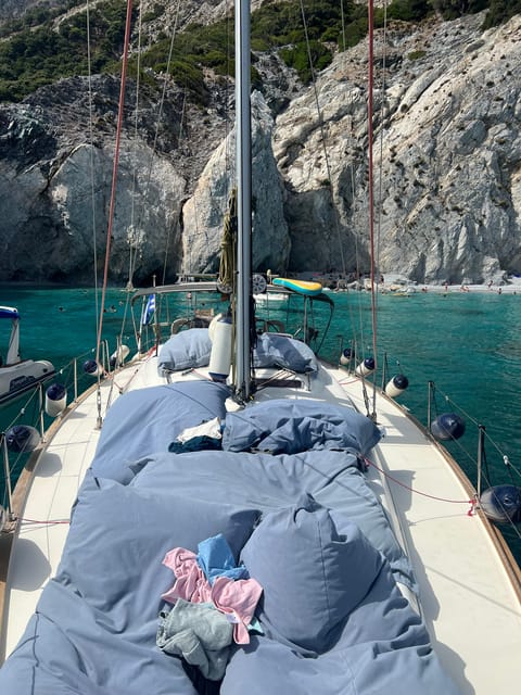 Skiathos: day sailing trip with swim stops and lunch - Captain Babis makes the difference
